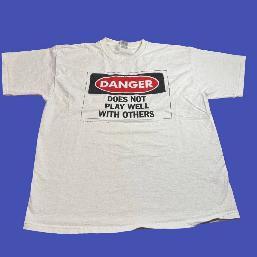 Hy-Ko Does Not Play Well With Others T Shirt XL Vintage Funny Distressed